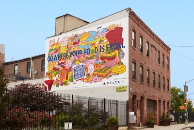 A second wall, which is part of Delta's 'New York Is Go' initiative, is on display at Smorgasburg at East River State Park.
