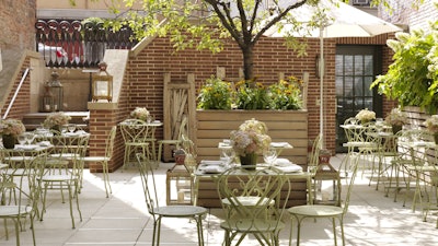 The Crosby Terrace, set back from Lafayette Street offers a perfect oasis in the heart of SoHo.