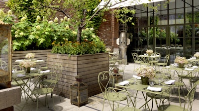 The Crosby Terrace, set back from Lafayette Street offers a perfect oasis in the heart of SoHo.