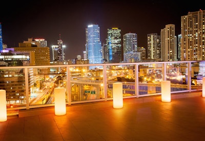 360-degree views of the sparkling downtown skyline and beyond.