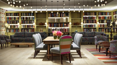 7 The Book Lined Reading Room Features A Curated Collection Of Books Flexible In Format It Can Be Transformed From A Luxurious Reading Room To A Boardroom Dining Room Or Reception