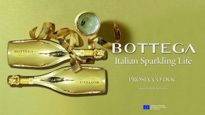 Bottega Gold bottles are coated with metallic paint to protect the wine.