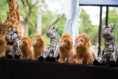Guests who donated to the zoo got plush lions and zebras. In all, the gala raised $1.4 million for the zoo and its new Visitor Center.