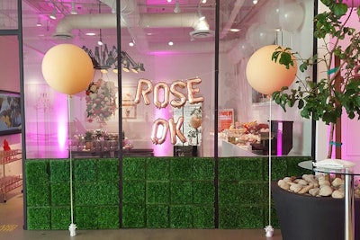 At a party to celebrate its newly designed office and catering facility, Eatertainment Special Events & Catering created a Rosé Room, which featured five different varieties of the wine, all from Provence, France.