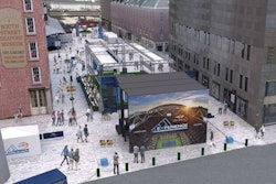 The activation by DKC Incite/HangarFour will include bleacher seating for as many as 120, or standing room for 150 tennis fans on the court.