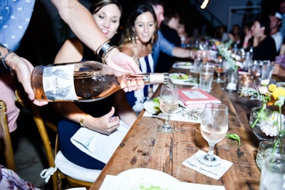 A collection of rosés from Chateau D’Esclans was served throughout the series. Additional wines were provided by Domaines Ott, Ruinart, the Drop, Minuty, Villa Franciacorta, Chateau Maison Blanche, Keep, Château La Tour de l’Évêque, Feudo Montoni, and Terrassen.