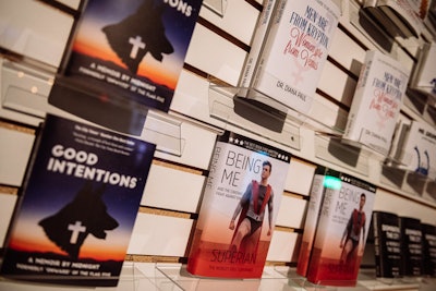 A bookstore showcased tomes with titles tweaked in a nod to caped crusaders.
