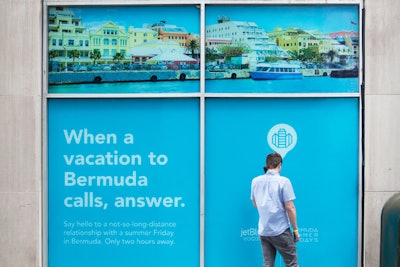 The storefront featured Bermuda imagery and a phone that rang sporadically throughout the day.