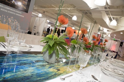 Tabletop displays were part of Blueprint Studios booth on the exhibit floor.