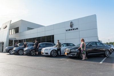 The five social-media influencers chosen for Healey Lincoln's campaign posed with their new rides.