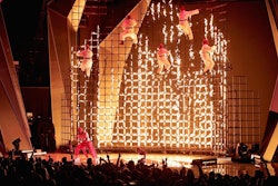 Video-of-the-Year winner Kendrick Lamar lit up the stage—literally—with a performance of his songs 'DNA' and 'Humble.' The set, which kicked off the show, was one of the night's most talked-about moments on social media.