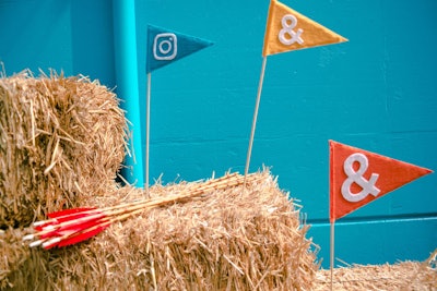 Camp-inspired felt pennants were adorned with the Instagram logo and the Hedley & Bennett ampersand.