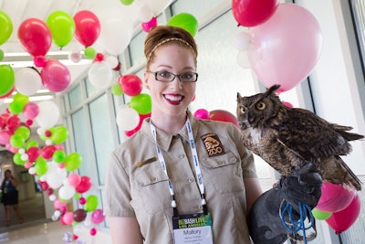 The Los Angeles Zoo brought some of its residents to meet event attendees.