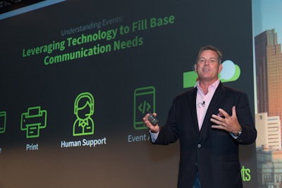 During the Event Innovation Battlefield, Robert Caldwell, founding partner of Sciensio, explained how the company's Concierge Evenbot supports on-demand communication at events.