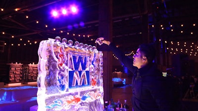 Branded Ice Sculpture and Luge for Waste Management