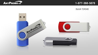 Classic Colored Custom Swivel USB Drive item# 724548