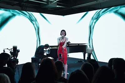 Singer St. Vincent, with whom Tiffany & Co. enlisted to choreograph a video singing 'All You Need is Love,' entertained the audience with a live rendition of the Beatles hit, as well as her signature songs.