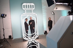 At an LED neon photo booth, guests struck a pose inside an oversize replica of the fragrance bottle, choosing a traditional photo or interactive boomerang. A 10- by 4-foot cutout of the same bottle silhouette, glowing in Tiffany blue, also graced the entrance to the event.