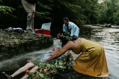 Like last year’s event, photographer Rob Yaskovic gifted attendees with one of his water portraits—if they were willing to submerge themselves in the creek.