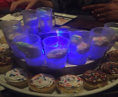 Sub Zero Platter with Push Pops Ice Cream and Chilled Cupcakes.