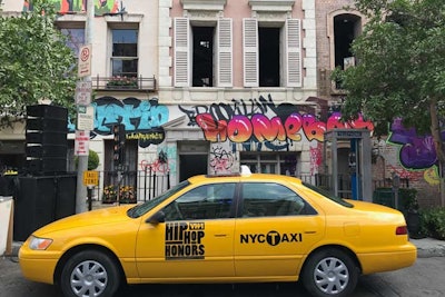 Classic New York City yellow cabs were branded with VH1 signage.