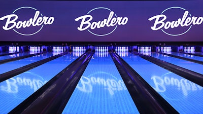 Blacklight bowling and huge HD video walls at Bowlero Mar Vista.