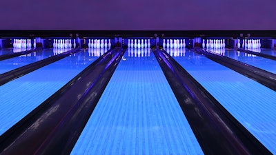 Black-light bowling at Brunswick Zone XL Feasterville.