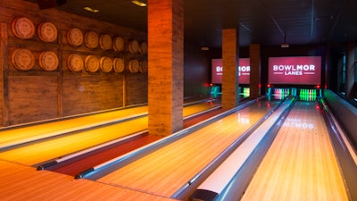 The Prohibition lanes at Bowlmor Times Square.