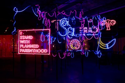 In collaboration with Planned Parenthood, the large-scale installation “Bright Future' used bright neon signage to highlight healthcare issues. Guests could also listen to stories from people who’ve been touched by the organization, as well as pledge their support.