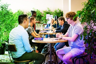 While it has large keynotes, organizers also give people the chance to connect one-on-one.