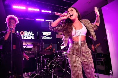 On September 21, Demi Lovato closed out the “The Accelerator Series” in front of a 400-person crowd. The singer was named a Global Citizen ambassador at the organization’s music festival on September 23 for championing the mental health of children displaced with Iraq and other vulnerable communities.
