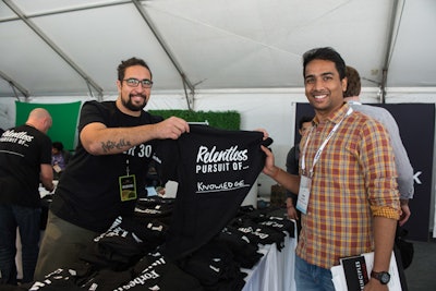 In the Under 30 Summit Experiences Hub, Samsung provided guests the opportunity use the Samsung Galaxy Book to answer the question “What are you in the relentless pursuit of?” and have their response printed on the back of a shirt.