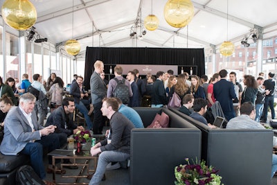 The Macallan created a comfortable, stylish lounge where attendees could network and sample the brand's products.