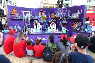 In one area of the maze, a pair of “mad scientists” entertained the crowd.