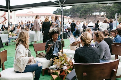 A networking area filled with Ikea furnishings and sponsor activations was located outside the venue.