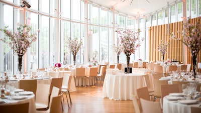 Brooklyn Botanic Garden; Wedding reception inside the Atrium