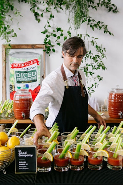 Bloody Marys were offered during a break between sessions.