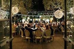 Café Pinot; Garden Wedding at Night.