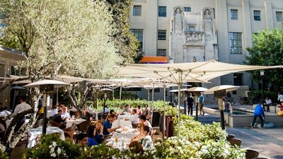 Café Pinot; Lunch on the Patio, adjacent to LA Library.