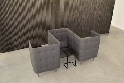 The Cove lounge chair, $300 with charging unit, $275 without, available in New York from Taylor Creative Inc.