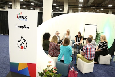In keeping with the 'purposeful meetings' theme, additional education sessions took place in intimate areas called 'campfires' that had comfortable seating designed to promote brainstorming and teamwork.