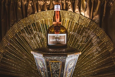 The pop-up featured Grand Marnier branding throughout the space.