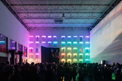 Longtime III Points curator Haiiileen constructed a wall of compartments featuring mannequin parts in standout neon lights at the entrance of the Main Frame stage, which became a popular backdrop for selfies and photos.