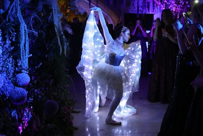 Entertainment included ballerinas who wore illuminated costumes.