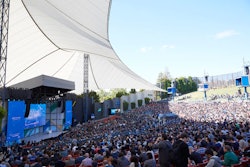 The amphitheater housed the keynotes and large breakout sessions.