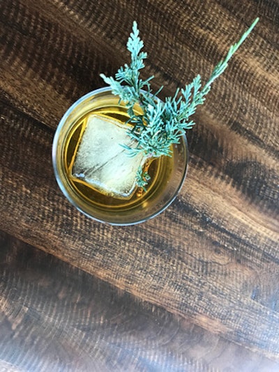“During the winter months, I love working with Dram Pine Syrup. It can be incorporated into so many different types of cocktails and personifies the taste and smell of the season,” says Teodora Bakardzhieva, partner and beverage director at Publico Kitchen & Garden in Boston. “The pine garnish [of the Pine Old Fashioned] brings that element of surprise and delight to the cocktail that makes it memorable for guests.”