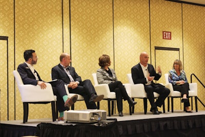 The panelists, from left: Dan Berger, Steve Enselein, Doreen Burse, Greg Oates, and Betsy Bondurant.