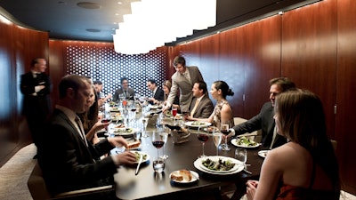 Lincoln Ristorante at Lincoln Center; Insular private dining room.