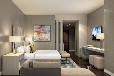 Live!​ ​Casino​ ​&​ ​Hotel:​ ​310​ ​guest rooms​ ​available,​ ​including​ ​standard king​ ​and​ ​queen​ ​rooms​ ​and​ ​52​ ​luxury suites.
