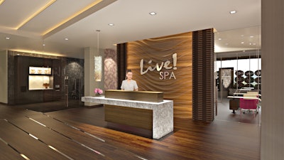 Live!​ ​Casino​ ​&​ ​Hotel:​ ​Guests​ ​can relax​ ​and​ ​recharge​ ​at​ ​the​ ​luxurious Live!​ ​Spa.